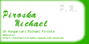 piroska michael business card